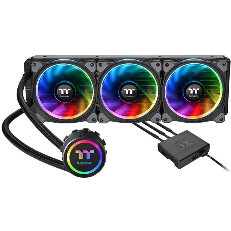 WORLDS FIRST 16.8 MILLION COLOR LIQUID COOLER WITH RIING PLUS RGB FANS AND LED W