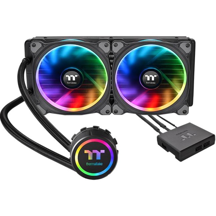 WORLDS FIRST 16.8 MILLION COLOR LIQUID COOLER WITH RIING PLUS RGB FANS AND LED W