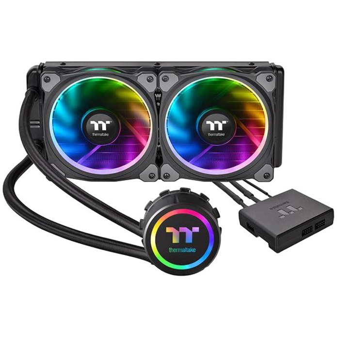 WORLDS FIRST 16.8 MILLION COLOR LIQUID COOLER WITH RIING PLUS RGB FANS AND LED W