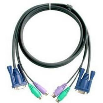 KEYBOARD / VIDEO / MOUSE (KVM) CABLE - 6 PIN PS/2(M), HD-15 (F) - 6 PIN PS/2(M),