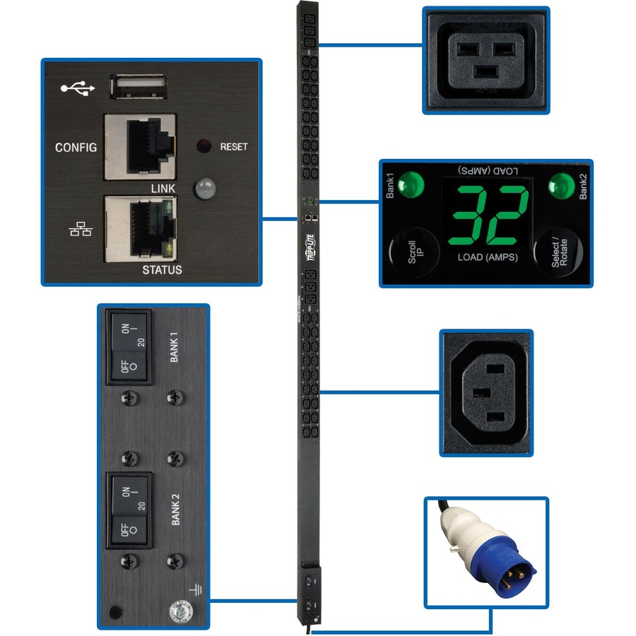 PDU MONITORED 230V 32A 0URM