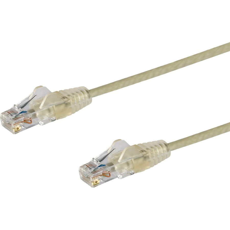 Startech Cat6 Ethernet Cable - Slim - Snagless RJ45 Connectors - 10 ft., Gray (N6PAT10GRS)