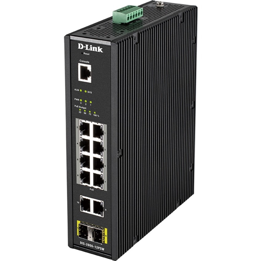 12-PORT MNGD INDUSTRIAL SWITCH, -40C TO +75C. POE, 240W BUDGET