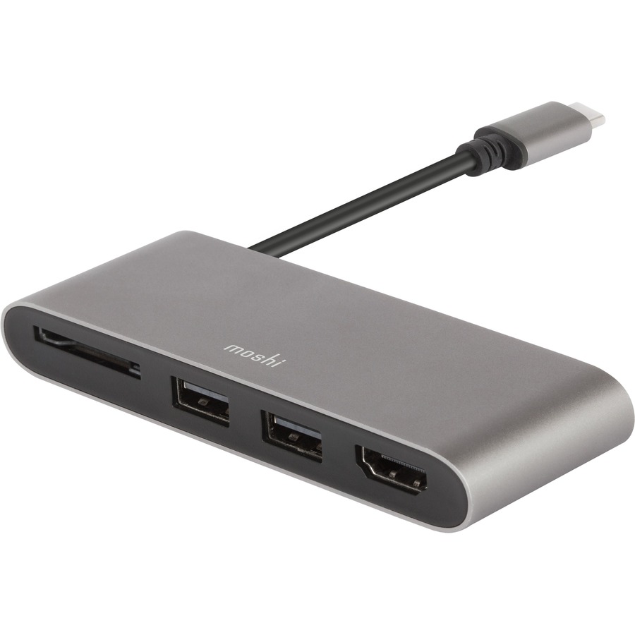USB-C MULTIMEDIA ADAPTER - TITANIUM GRAY,SUPPORTS SD, SDHC/XC UHS-I CARDS, HDCP-