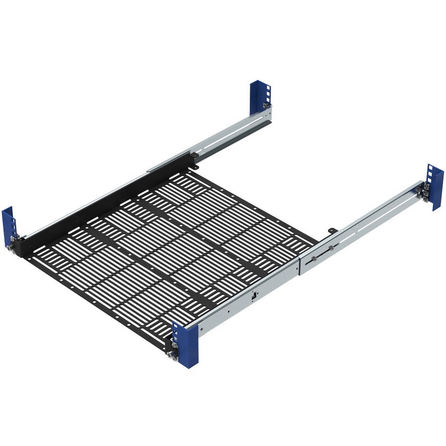 LIGHT DUTY ADJUSTABLE SLIDING SHELF: 4 POST SHELF; CAPACITY 75LBS; 18IN DEEP