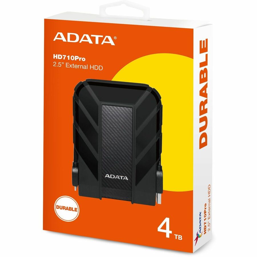 ADATA HD710 PRO 4TB EXTERNAL HDD (BLACK) BEYOND IP68 DUST AND WATERPROOF STANDARDS MILITARY-GRADE SHOCK PROOFING WITH TRIPLE-LA