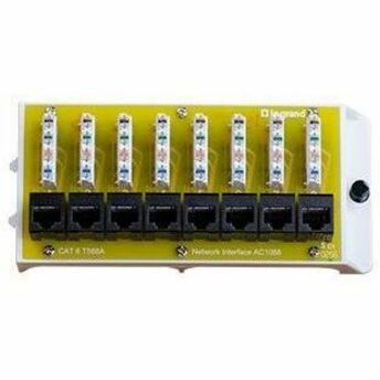 SW: 8 PORT CAT6 NETWORK INTERFACE MODULE