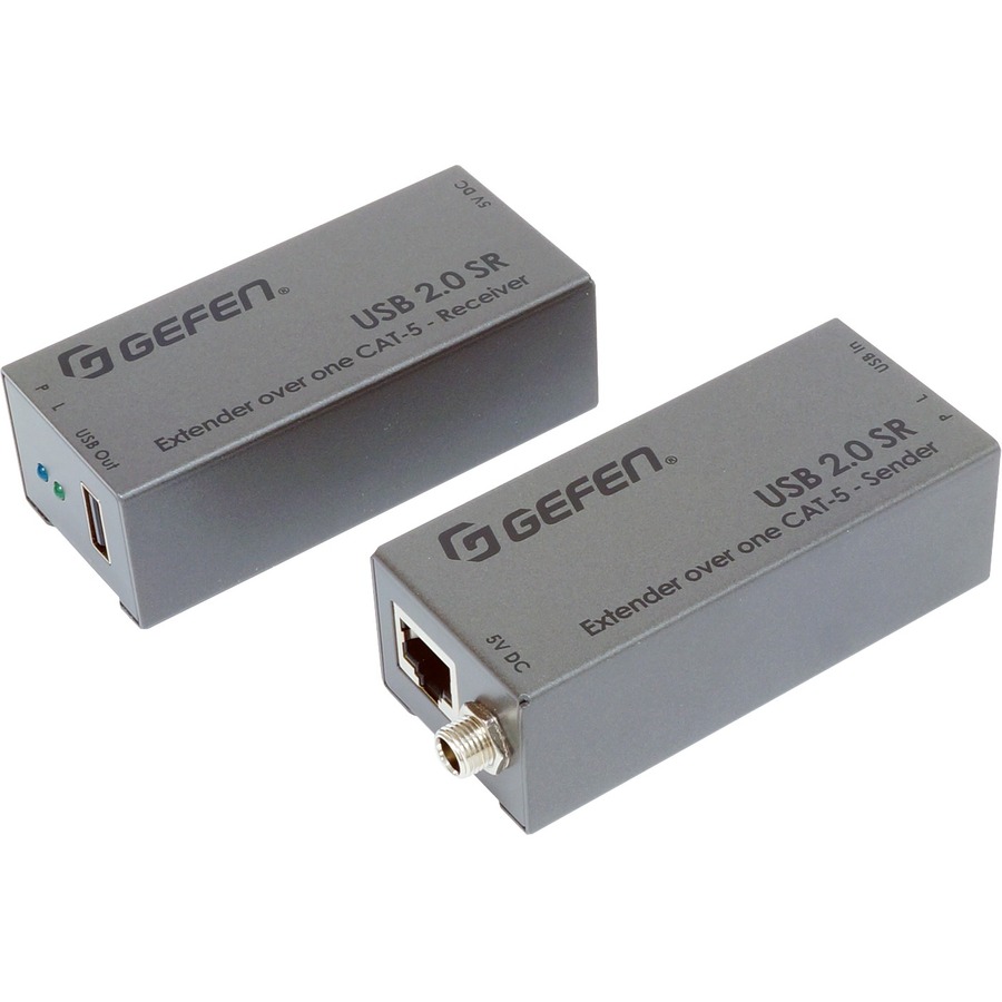 GEFEN EXT-USB2.0-SR EXTENDS HIGH-SPEED USB DEVICES OVER A SINGLE CAT-5E CABLE,