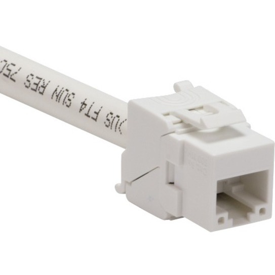 KEYSTONE CAT6A, UTP, WHITE, TOOL-LESS. BAG.
