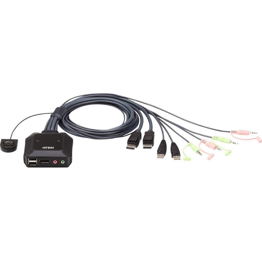 2-PORT USB DISPLAYPORT CABLE KVM SWITCH