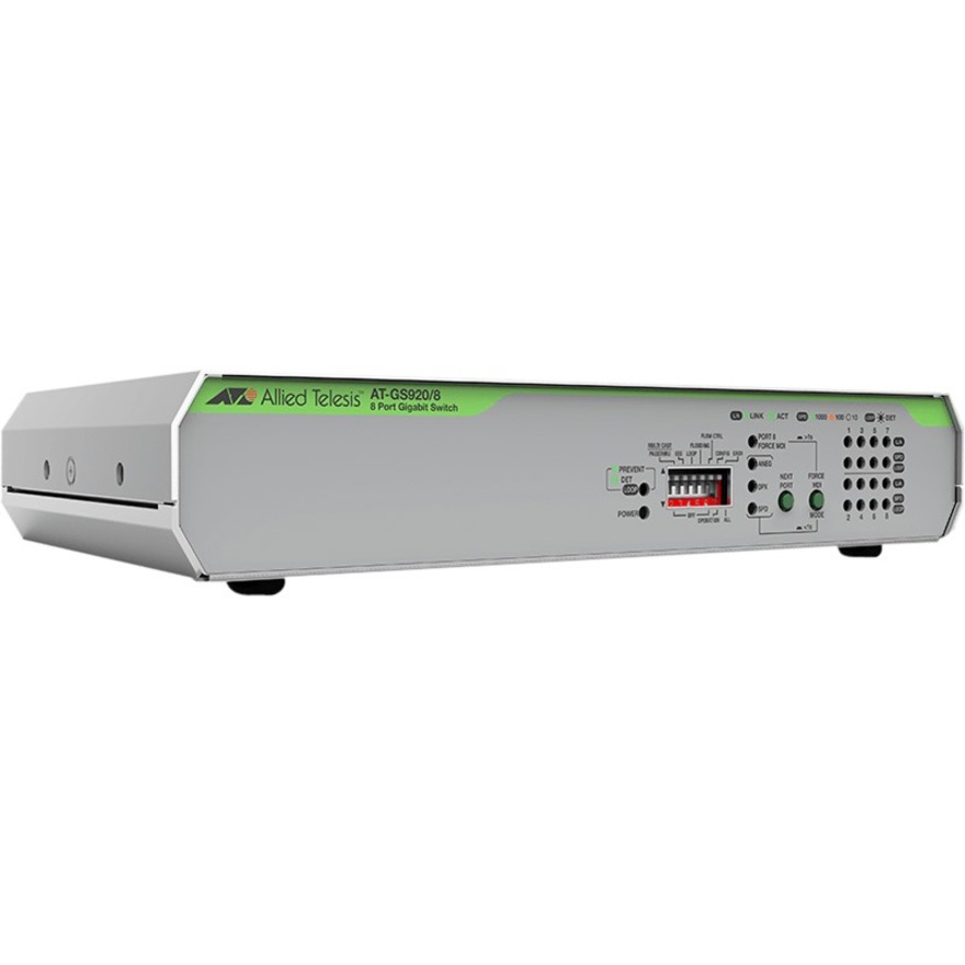 8 X 10/100/1000T UNMANAGED SWITCH WITH INTERNAL PSU, US POWER CORD, CONFIGURABLE