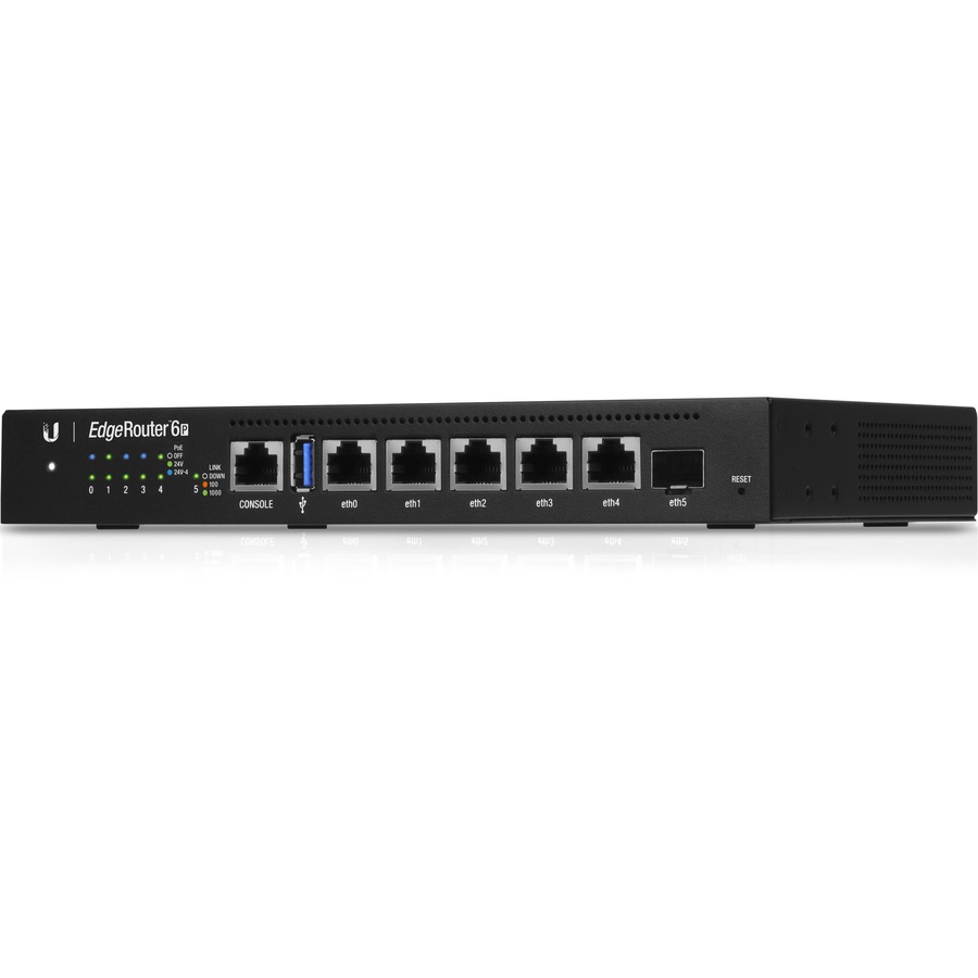 Routeurs Gigabit UBIQUITI avec SFP - 6 ports - Port de gestion - Ports PoE - 1 emplacement - Ethernet Gigabit - 1U - Montage en rack