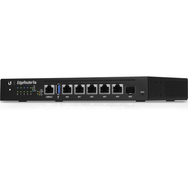 UBIQUITI Gigabit Routers With SFP - 6 Ports - Management Port - PoE Ports - 1 Slots - Gigabit Ethernet - 1U - Rack-mountable