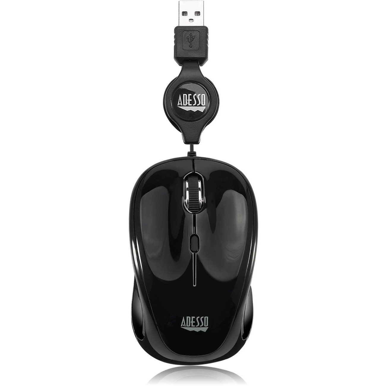 RETRACTABLE OPTICAL MOUSE BLACK USB CONNECTOR