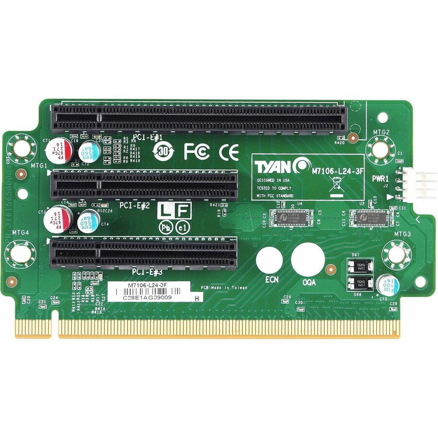 PRODUCT TYPE RISER CARD - CONNECTOR TYPE- (1) PCI-E GEN3 X16 SLOT / (2) PCI-E GE