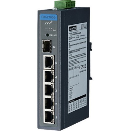 5GE+1G SFP UNMANAGED IND. POE SWITCH.