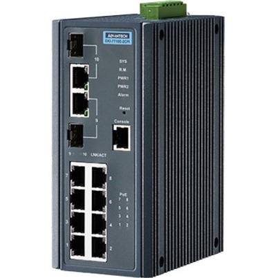 8FE + 2G COMBO MANAGED POE+ SWITCH W/WIDE TEMP