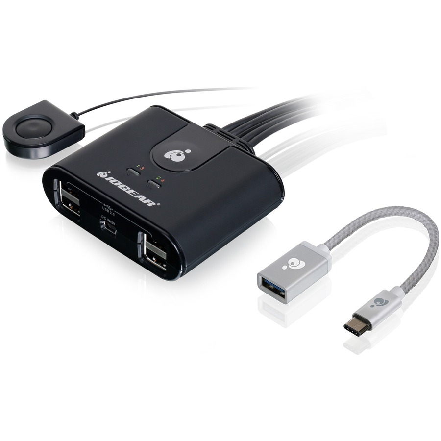 4X4 USB SHARING SWITCH WITH USB-C ADAPTER