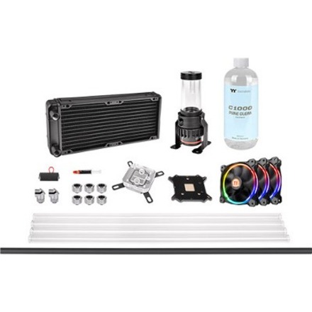 M240 D5 HARD TUBE WATER COOLING KIT INCLUDES W3 CPU WATERBLOCK, PR15-D5 PUMP/RES