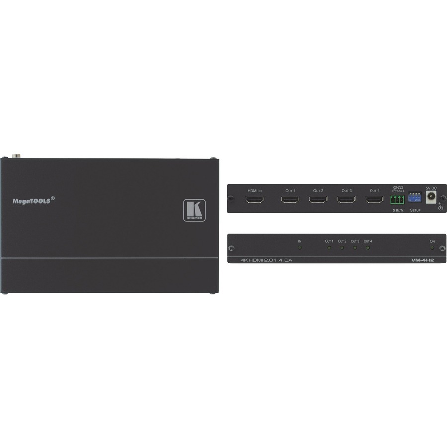 VM-4H2 IS A 1:4 DISTRIBUTION AMPLIFIER FOR UP TO 4K HDR, HDMI SIGNALS THAT COMPL