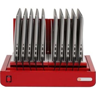 RED FINISH, UL LISTED,CUBE MICRO TRAY 10-UNIT AC POWER - ALLOWS FOR A QUICK AND