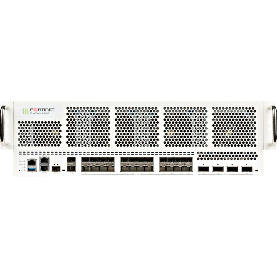 FORTIGATE-6301F, 4X 40/100GE QSFP28 SLOTS, 24X 1/10/25GE SFP28 SLOTS, 2X 1GE RJ4