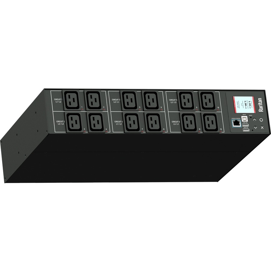 3PH, 208V AC, 60A (48A/PH RATED); 12 OUTLETS: 12X C19; PLUG: IEC 60309 3P+E 9H 6