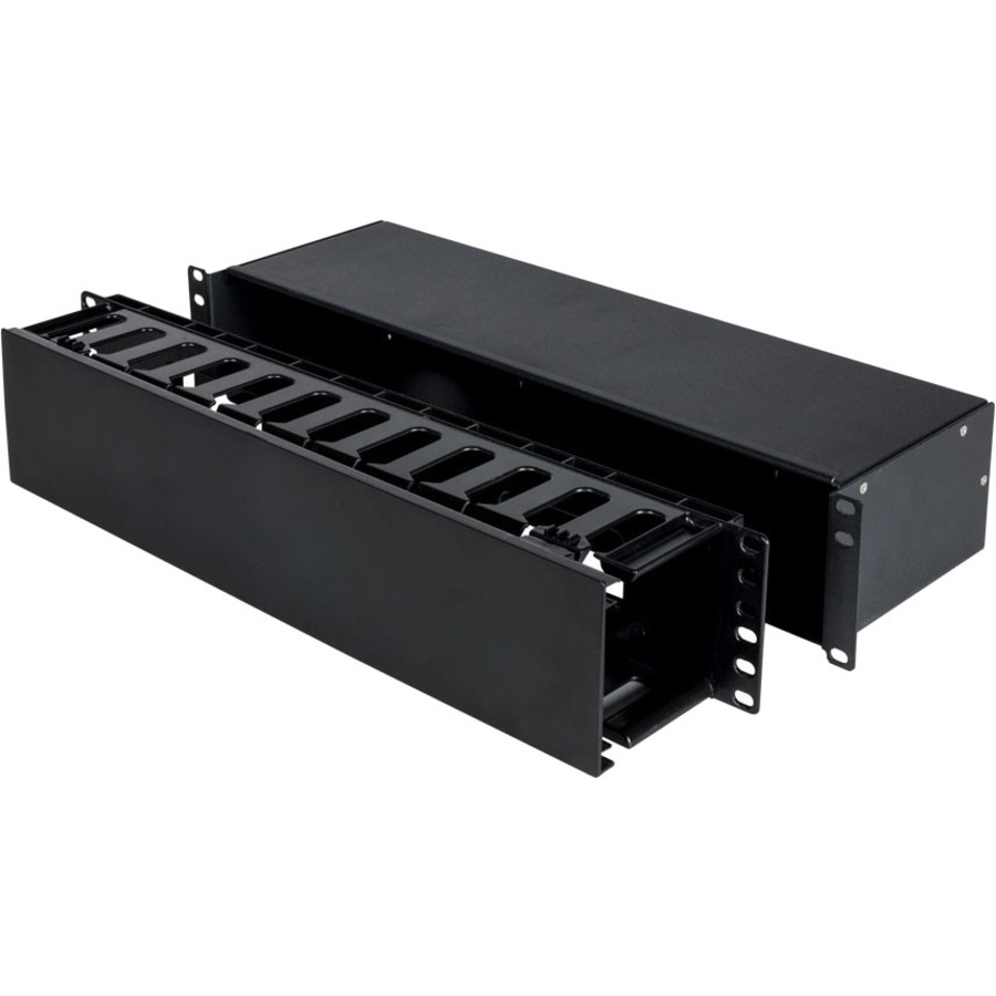 2U HORIZONTAL PATCH CABLE ORGANIZER BOX/DUCT