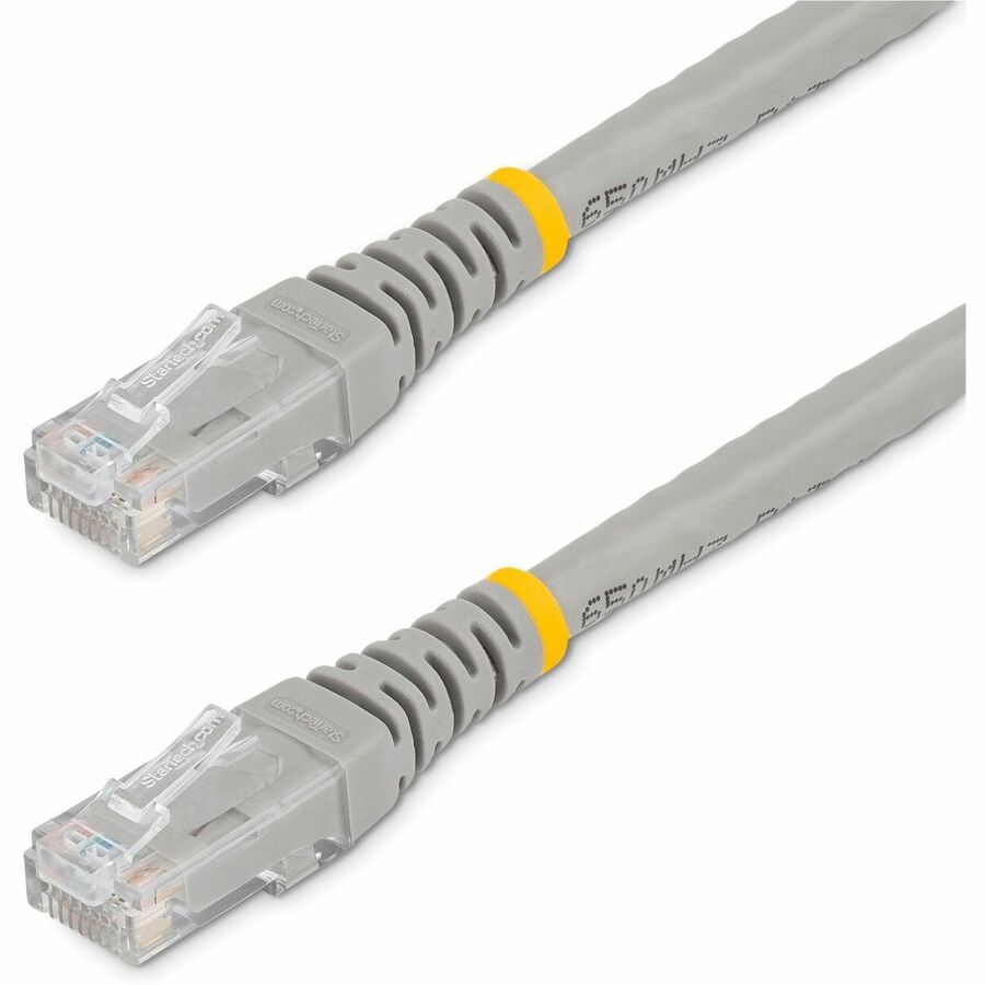 StarTech 35ft CAT6 Ethernet Cable - Gray Molded Gigabit - 100W PoE UTP 250Mhz - Category 6 Patch Cord UL Certified Wiring/TIA
