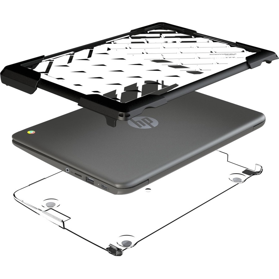 HP CHROMEBOOK 11 G6 EE CS - BUMP TECH - BLACK - RUBBERIZED BUMPERS SURROUND THE