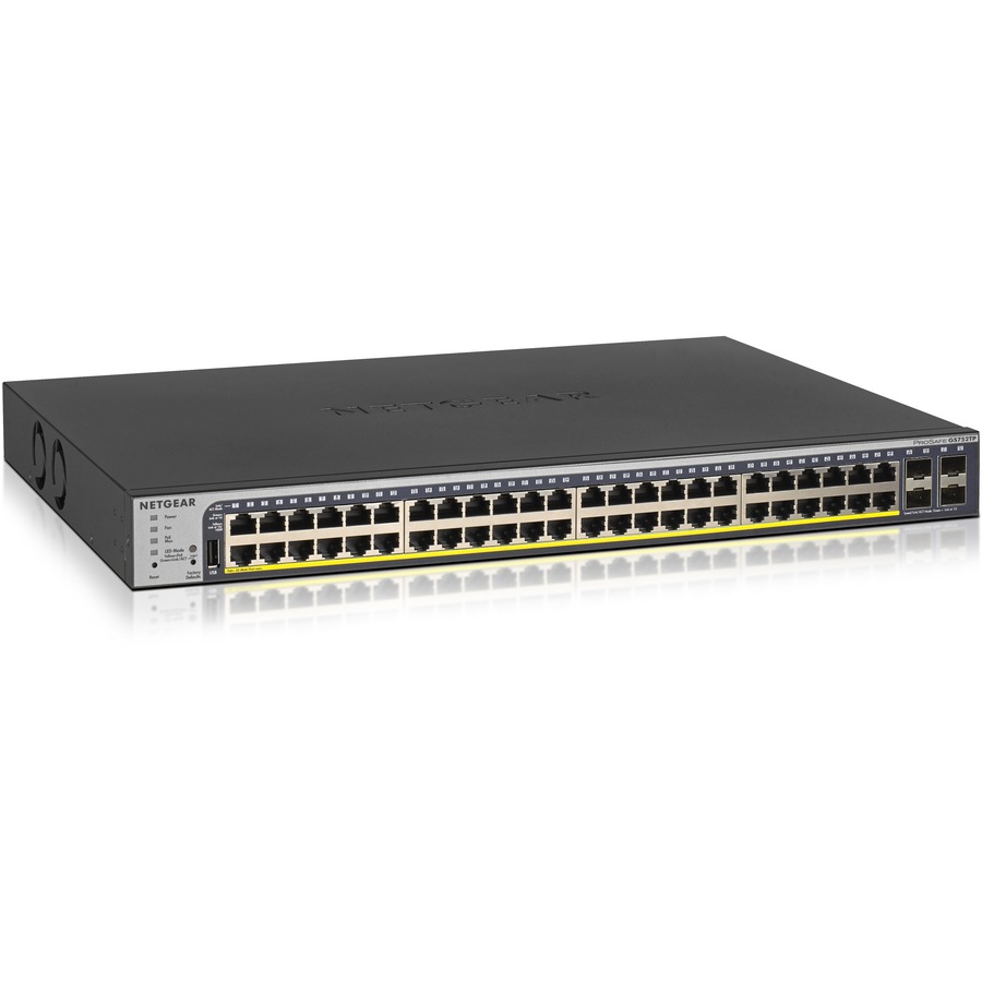 NETGEAR (GS752TP-200NAS) ProSafe Ethernet Switch 48 x Gigabit Ethernet Network, 4 x Gigabit Ethernet Expansion Slot - Manageable