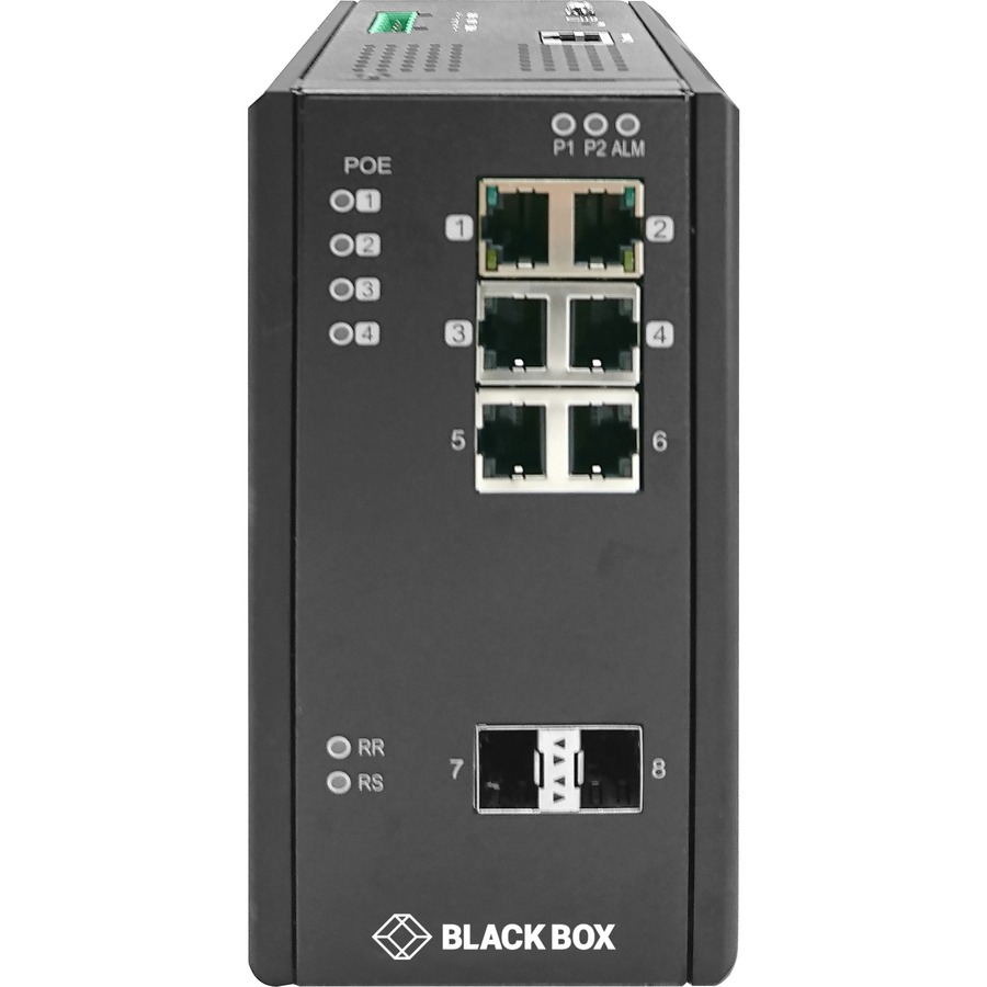 SWITCH PROVIDES 4 10/100/1000-MBPS RJ-45 POE+ PORTS, 2 RJ45 10/100/1000-MBPS POR