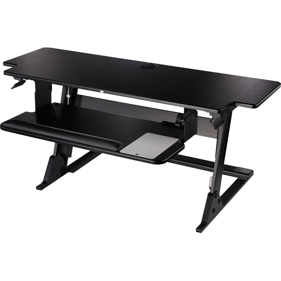 3M SD70B Sit Stand Desk | Dual Monitor Standing Desk, Adjustable