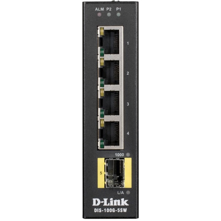 5-PORT UNMNGD INDUSTRIAL SWITCH INCL. 1 SFP PORT, -40C TO +75C