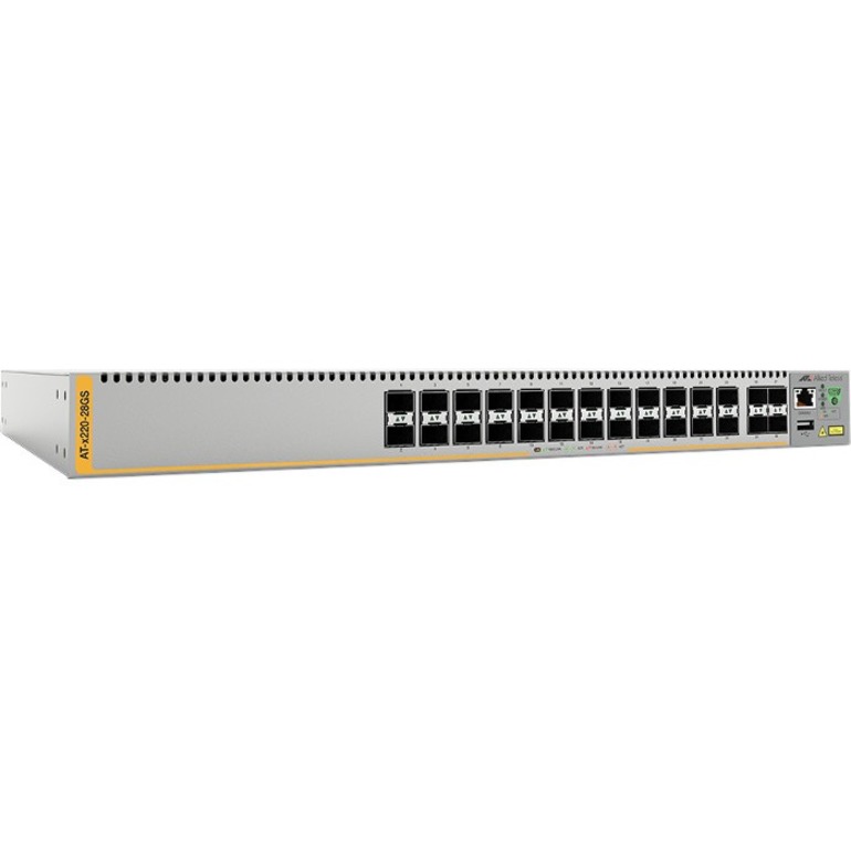 28-PORT 100/1000X SFP L3 SWITCH, 1 FIXED AC POWER SUPPLY, US POWER CORD