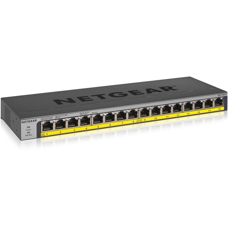 SWITCH - GS116LP - DESKTOP - WIRED - 1GBPS - NETWORKING / PORTS QTY: 16 - GIGABI