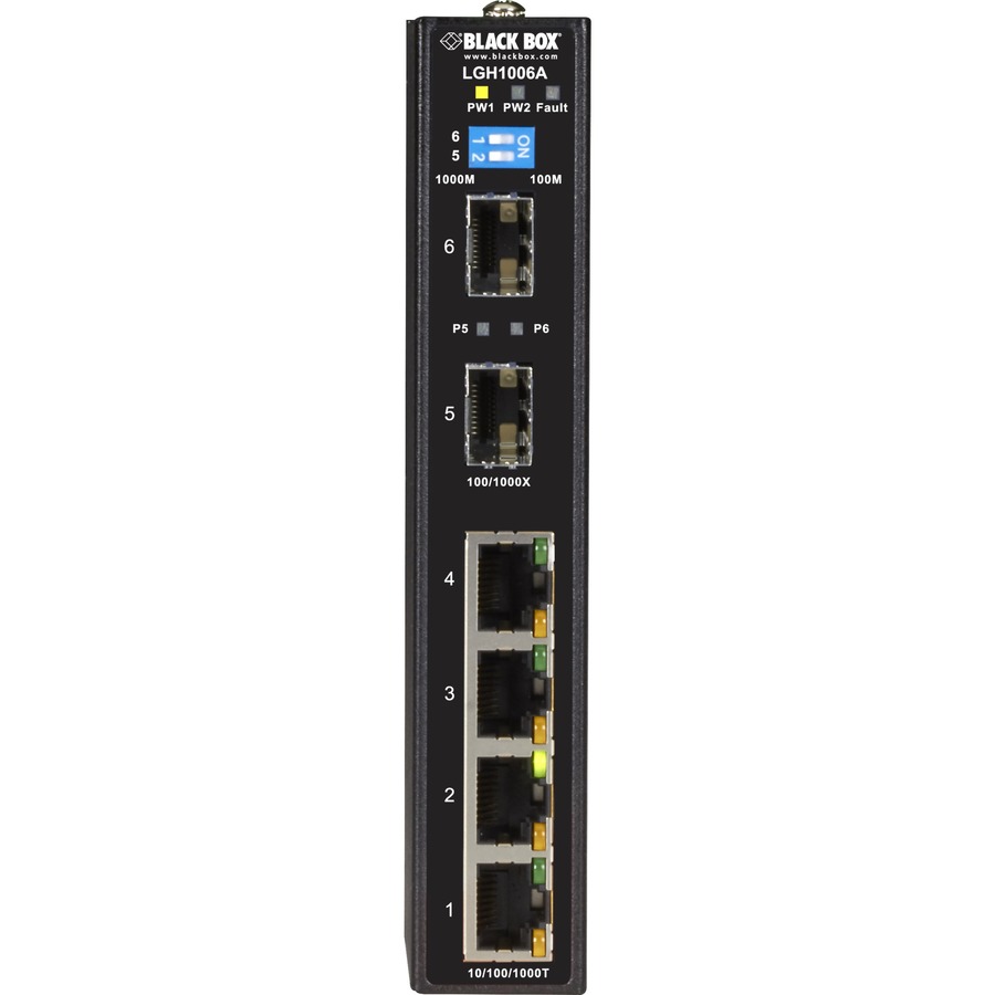 FOUR 10/100/1000 MBPS RJ-45 PORTS AND TWO 100/1000BASE-X SFP SLOTS. USE IN APPLI
