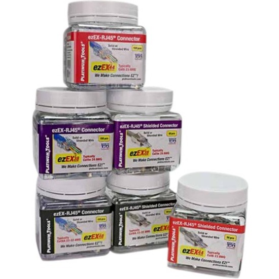 EZEX44 SHIELDED RJ45 INTERNAL GROUND CONNECTOR, 50/JAR.
