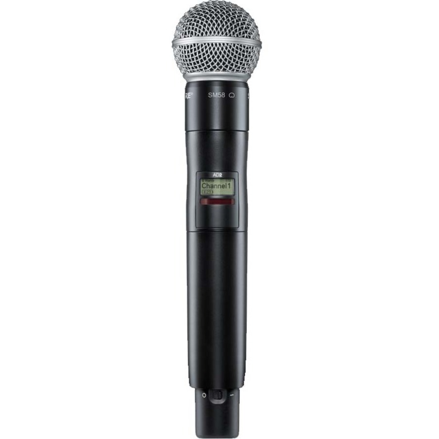 AXIENT DIGITAL AD HANDHELD TRANSMITTER WITH SM58 MICROPHONE CARTRIDGE (DYNAMIC,