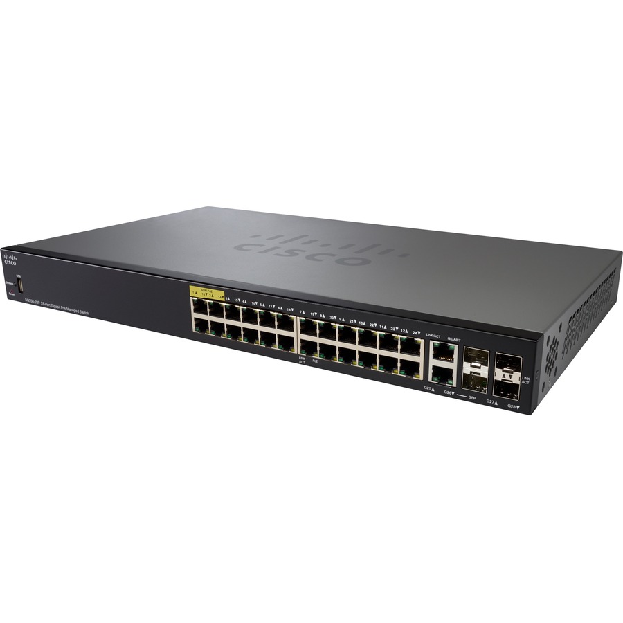 SG350-28P 28-PORT GIGABIT POE MANAGED SWITCH REMANUFACTURED