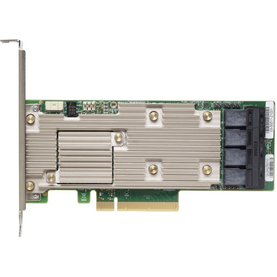 ontrôleur de stockage Lenovo ThinkSystem RAID 930-16i SAS 12 Gb (4Y37A09721) - PCIe 3.0 x8, 4x Mini-SAS HD x4 (SFF-8643), 8 Go Flas