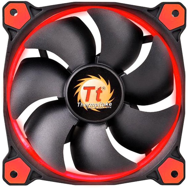 RIING 120MM CASE/RAD FAN, RED, 3 PACK