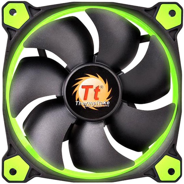 RIING 120MM CASE/RAD FAN, GREEN, 3 PACK