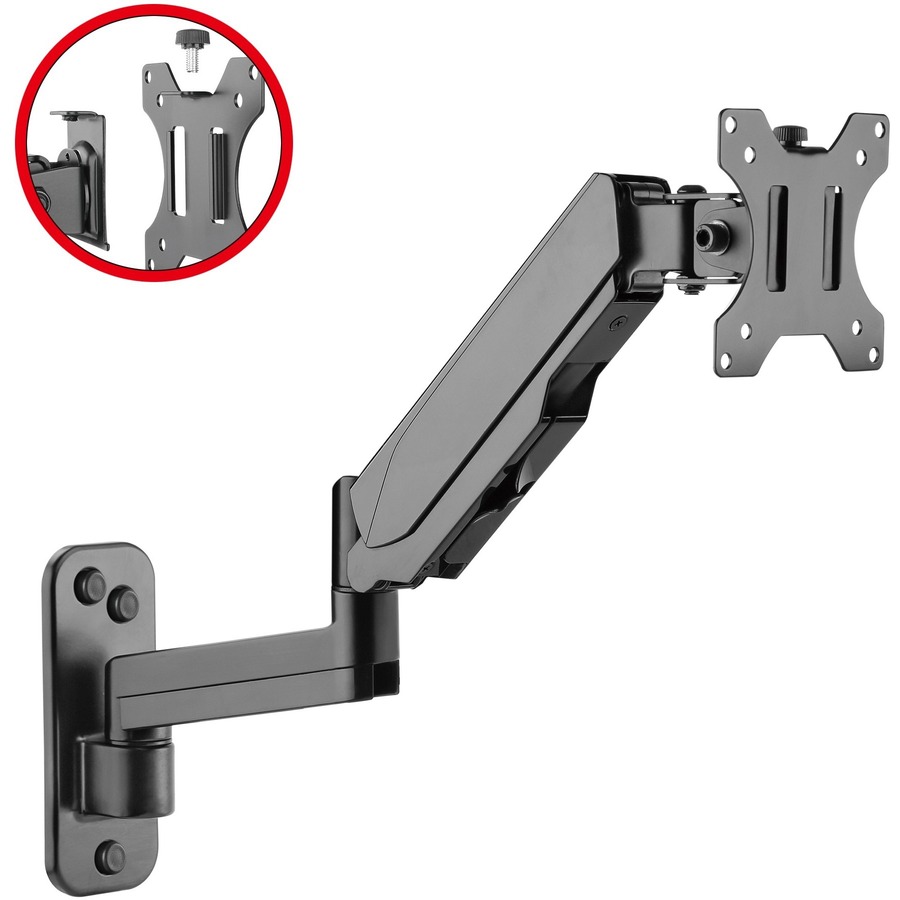 SIIG Premium Aluminum Gas Spring Wall Mount | Adjustable Monitor Arm