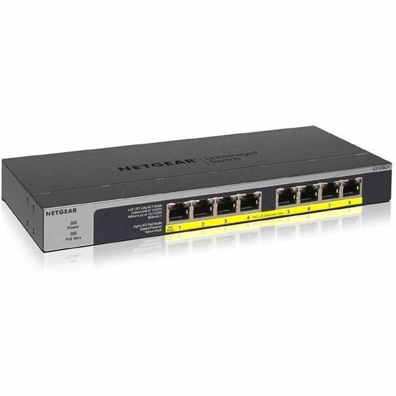 8PORT UNMANAGED GB ENET POE+