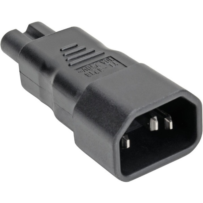TRIPP LITE SERIES IEC C14 TO IEC C7 POWER CORD ADAPTER - 7A, 125V, BLACK - C14 T