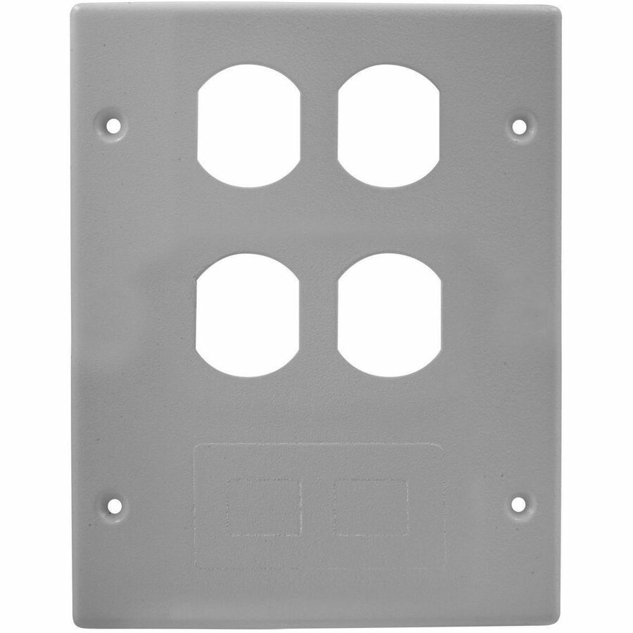 RACEWAY, PLT, 3G 2DUP 1MOD, HBL6750, GY - COVER PLATES HELP TO CONCEAL UNSIGHTLY
