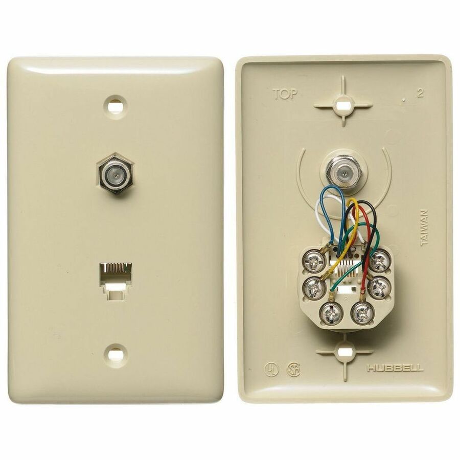 PLATE, 1GANG,W/F-CONN/6POS,6CON,S/TRM,EI