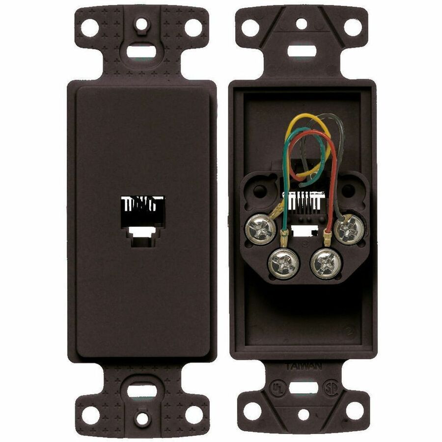 PLATE, FRAME,W/JK,6POS,4CON,S/TERM,BN