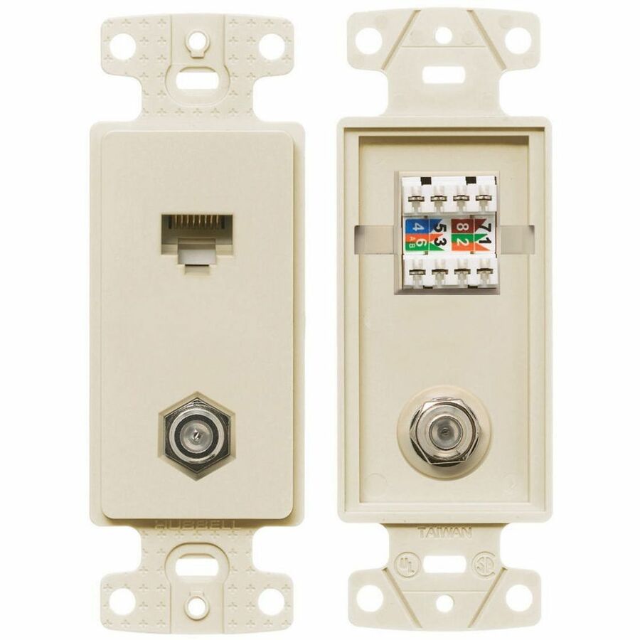 PLATE, FRAME,W/F-CONN & CAT5E JACK,LA
